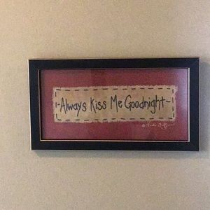 Always Kiss Me Goodnight Framed Picture